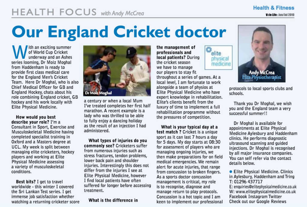 Our England Cricket Doctor