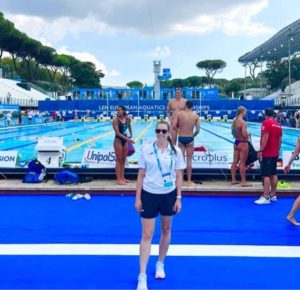 Gabs in working for team GB in Rome