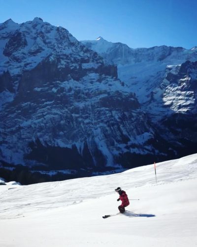 Emma skiing